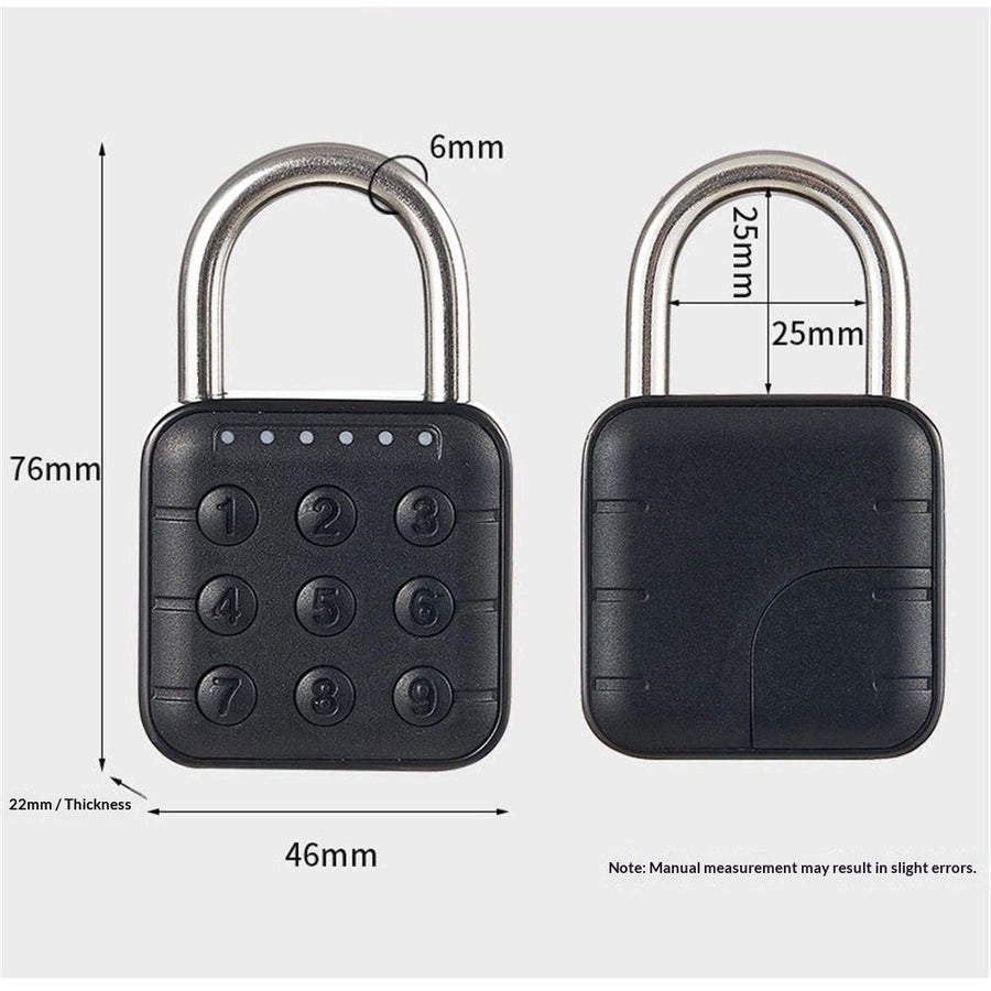 Combination Lock, 6 Digit Password Locker Lock  Zinc Alloy Code Digital Padlock, Push Button Safe Padlock Security Padlocks, Combination Padlock for Gym and School Lockers(Black)