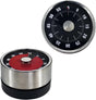 2pcs Magnetic Mechanical Kitchen Visual Timer, Countdown 60 Minute Wind Up Reminder Tool for Baking Cooking Steaming Tanning Learning（black）