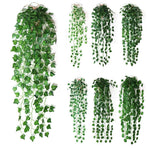 Green vine for home decoration, fake hanging leaves, artificial plants