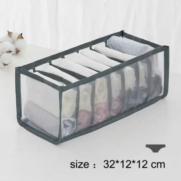 BIT Underwear Organizer Desk Wardrobe 7 Compartments Gray Gray