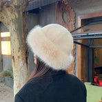 Women's Mongolian Fur Hat with Fur Trim, Windproof and Ear Protection for Cold Weather and Snow