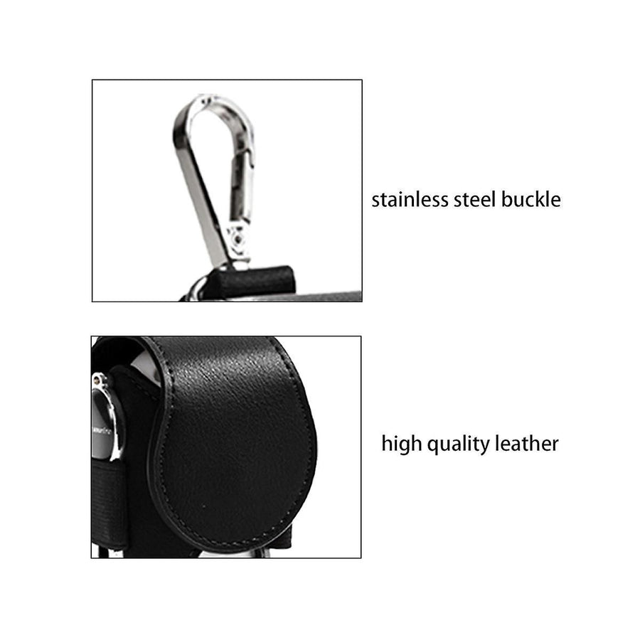 2-piece golf ball bag set, mini leather golf ball storage bag, storage accessories