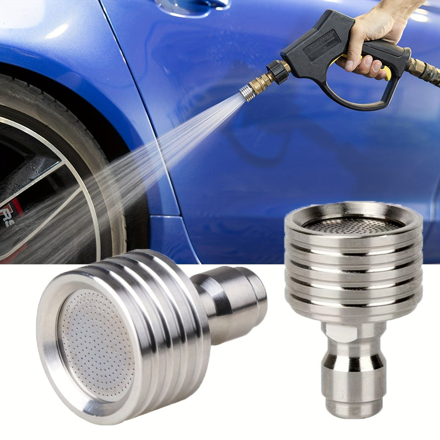 Pressure Washer Shower Nozzle for Car Washing and Garden Watering, 1/4" Quick Connect Pressure Spray Head Silvery