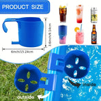 Poolside Storage Rack for Drinks, Hand Sanitizer, Gardening Tools And Pool Floats, Helps Organize Swimming Pool Area 1pc Blue