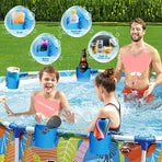 Poolside Storage Rack for Drinks, Hand Sanitizer, Gardening Tools And Pool Floats, Helps Organize Swimming Pool Area 1pc Blue