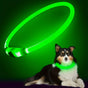 USB Rechargeable Luminous Collar for Dogs, Designed to Prevent Loss L Grass Green