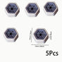 5-Pack Hexagon Towel Hooks, Wall Mount Plastic Utility Hook Set, Easy Install, Multi-functional Home and Kitchen Organizer Accessories, Casual Style Cloth Holder 5 Pieces