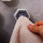 5-Pack Hexagon Towel Hooks, Wall Mount Plastic Utility Hook Set, Easy Install, Multi-functional Home and Kitchen Organizer Accessories, Casual Style Cloth Holder 5 Pieces