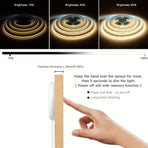 5V COB LED Strip Light with Hand-Sweep Motion Sensor And Touch Dimming Switch, Ideal for Bedroom And Kitchen Illumination 2 Meters Cold White