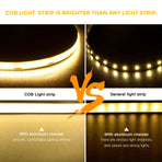 5V COB LED Strip Light with Hand-Sweep Motion Sensor And Touch Dimming Switch, Ideal for Bedroom And Kitchen Illumination 2 Meters Cold White
