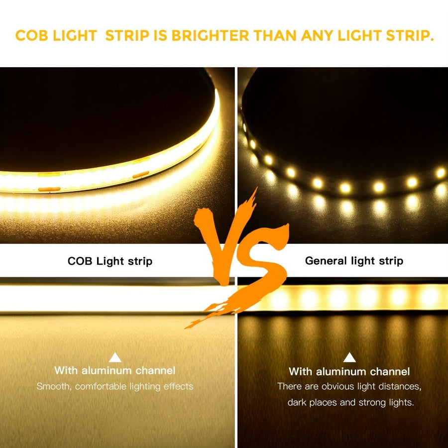 5V COB LED Strip Light with Hand-Sweep Motion Sensor And Touch Dimming Switch, Ideal for Bedroom And Kitchen Illumination 2 Meters Cold White