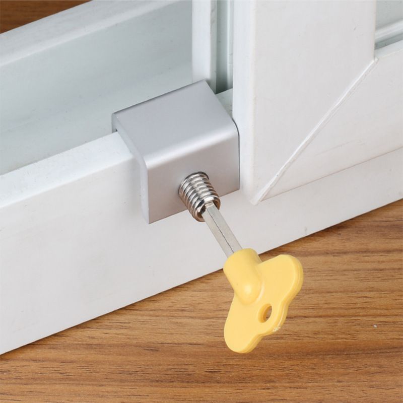 Sliding Sash Stopper, Cabinet Locks Straps, Doors Security Anti-theft Lock, Window Sliding Door Safety Lock One Hole+Two Holes