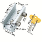 Sliding Sash Stopper, Cabinet Locks Straps, Doors Security Anti-theft Lock, Window Sliding Door Safety Lock One Hole+Two Holes