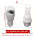 Self-Priming PVC Plastic Check Valve with Filter Mesh - Automatic Backflow Prevention for Sump Pumps, Well Pumps & Irrigation Systems - Durable Threaded Inlet Pipe Adapter 5.08 cm