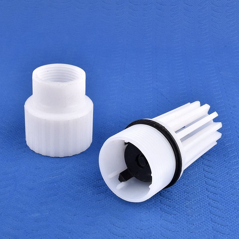 Self-Priming PVC Plastic Check Valve with Filter Mesh - Automatic Backflow Prevention for Sump Pumps, Well Pumps & Irrigation Systems - Durable Threaded Inlet Pipe Adapter 5.08 cm