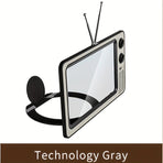 30.48 cm Cell Phone Screen Amplifier, Super Clear, Foldable, Portable, Eye Protection 3D Screen Amplifier, Creative Retro TV Shape for Mobile Devices Tech Grey