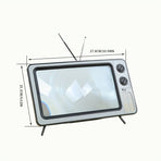 30.48 cm Cell Phone Screen Amplifier, Super Clear, Foldable, Portable, Eye Protection 3D Screen Amplifier, Creative Retro TV Shape for Mobile Devices Tech Grey