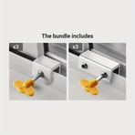 Sliding Sash Stopper, Cabinet Locks Straps, Doors Security Anti-theft Lock, Window Sliding Door Safety Lock One Hole3+Two Holes3