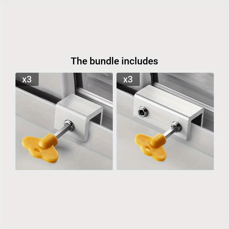 Sliding Sash Stopper, Cabinet Locks Straps, Doors Security Anti-theft Lock, Window Sliding Door Safety Lock One Hole3+Two Holes3