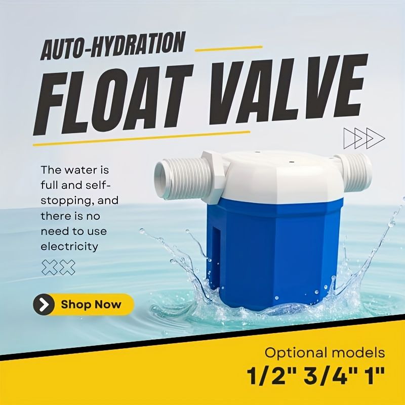 Independent Packaging Float Valve That Automatically Stops Water Flow And Controls Water Replenishment 1/2" Upper water inflow