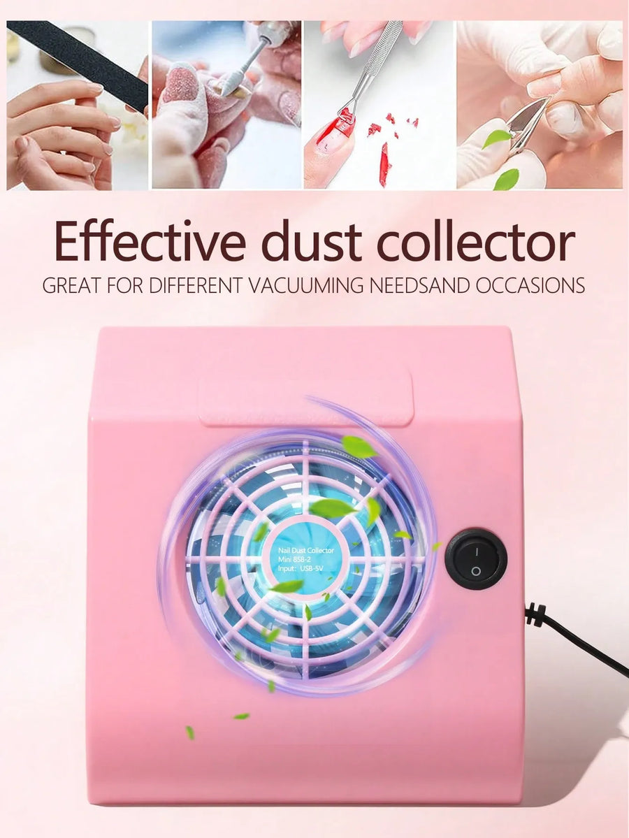 Professional Nail Dust Collector High Power Extractor Salon Dedicated Vacuum Cleaner Nail Art Tools Fine Filtration Net Easy To Clean Green