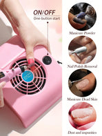 Professional Nail Dust Collector High Power Extractor Salon Dedicated Vacuum Cleaner Nail Art Tools Fine Filtration Net Easy To Clean Green