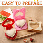 Heart Shaped Sandwich Cutter Sealer Lunch Box Decorative Dough Cutter Baking Tools Kitchen Supplies Valentine's Day Gifts