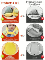 Head Protector Cushion Backpack For Walking Crawling Christmas Elements Baby Walkers Protective Toddler Adjustable Head Protection Pad Backpack Bee Christmas