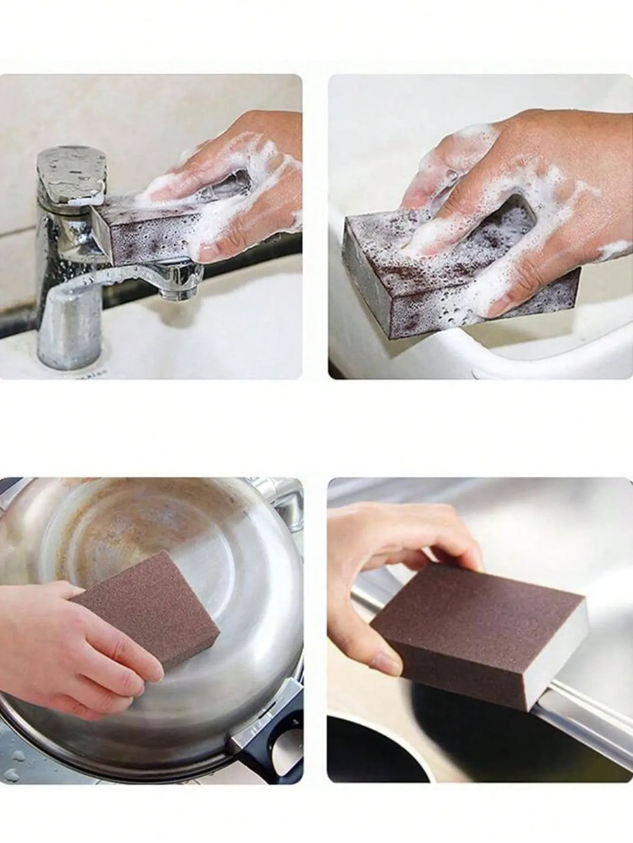10pcs Magic Sponge Eraser Carborundum Removing Rust Cleaning Brush Descaling Clean Rub Kitchen Bathroom Home