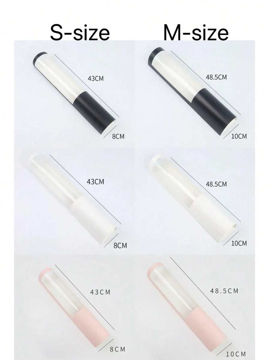 5pcs Pink White Black Bouquet Packaging Box Transparent Long Cylindrical Gift Box Rose Packaging For Valentine s Day Mother s Day Wedding Birthday Graduation Gift