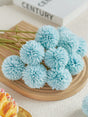 16pcs Artificial Chrysanthemum Ball Flowers Dandelion Hydrangea Arrangement Bouquet For Friends Bridal Wedding Home Office Decor Ideal Valentine s Day Gift