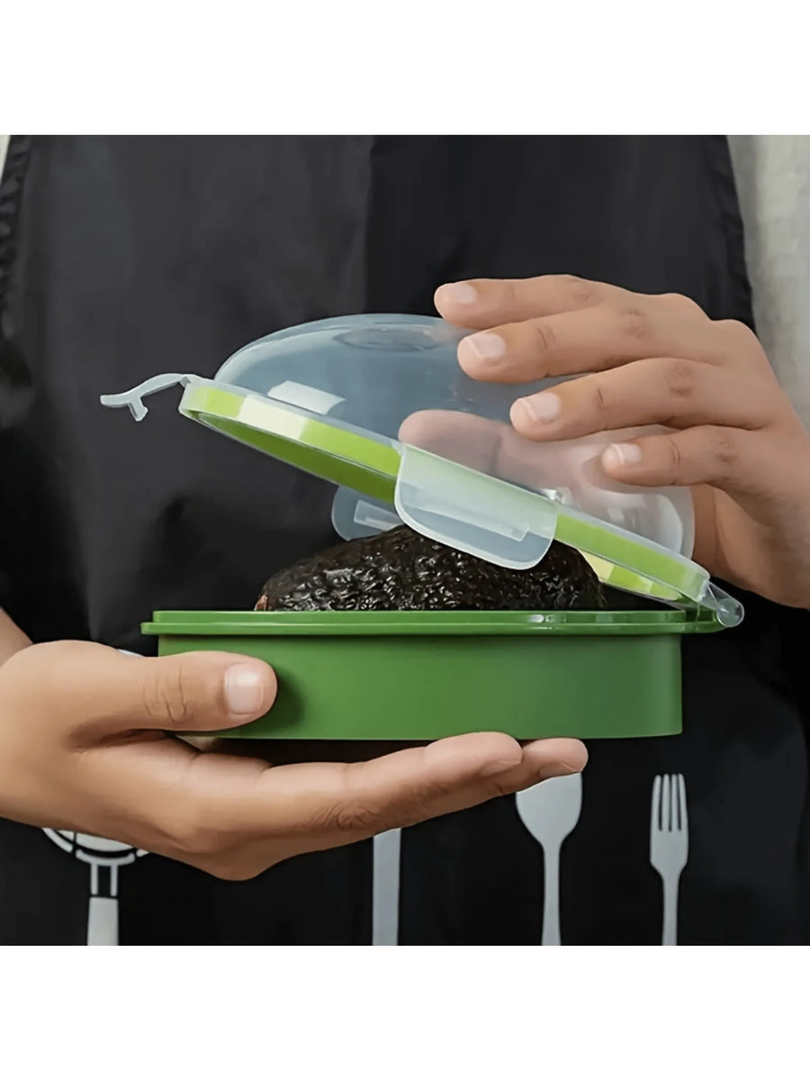 Reusable Avocado Keeper Storage Container Plastic Flip Top Fresh Pod For Avocado Multipurpose Dishwasher Friendly Rectangle Shape No Electricity Required