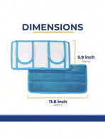 4pcs Flat Mop Replacement Heads Washable Reusable Microfiber Pad High Absorption Dry Wet Dual Use Fit Most Flat Mop Home Cleaning Tools