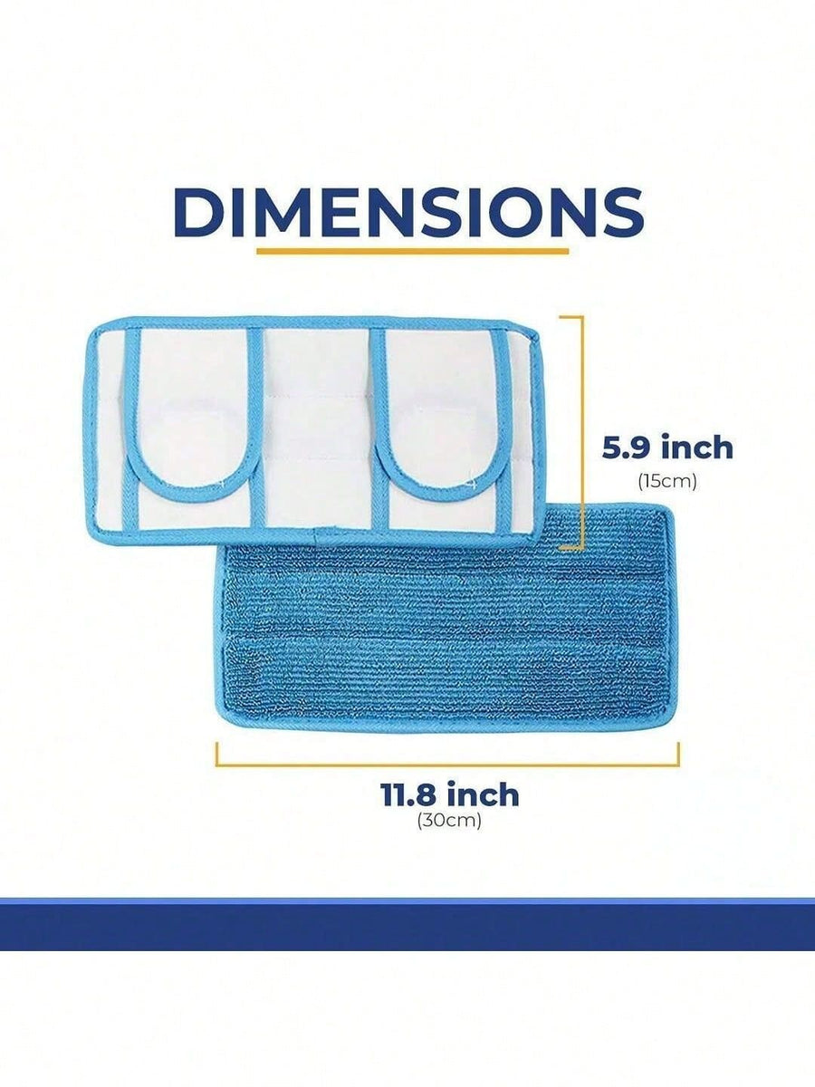 4pcs Flat Mop Replacement Heads Washable Reusable Microfiber Pad High Absorption Dry Wet Dual Use Fit Most Flat Mop Home Cleaning Tools