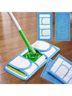2pcs Flat Mop Replacement Heads Washable Reusable Microfiber Pad High Absorption Dry Wet Dual Use Fit Most Flat Mop Home Cleaning Tools