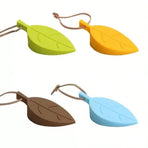 6pcs Silicone Leaf Shaped Door Stopper Wind Resistant Hang On Wedge To Prevent Pinched Fingers Home Use