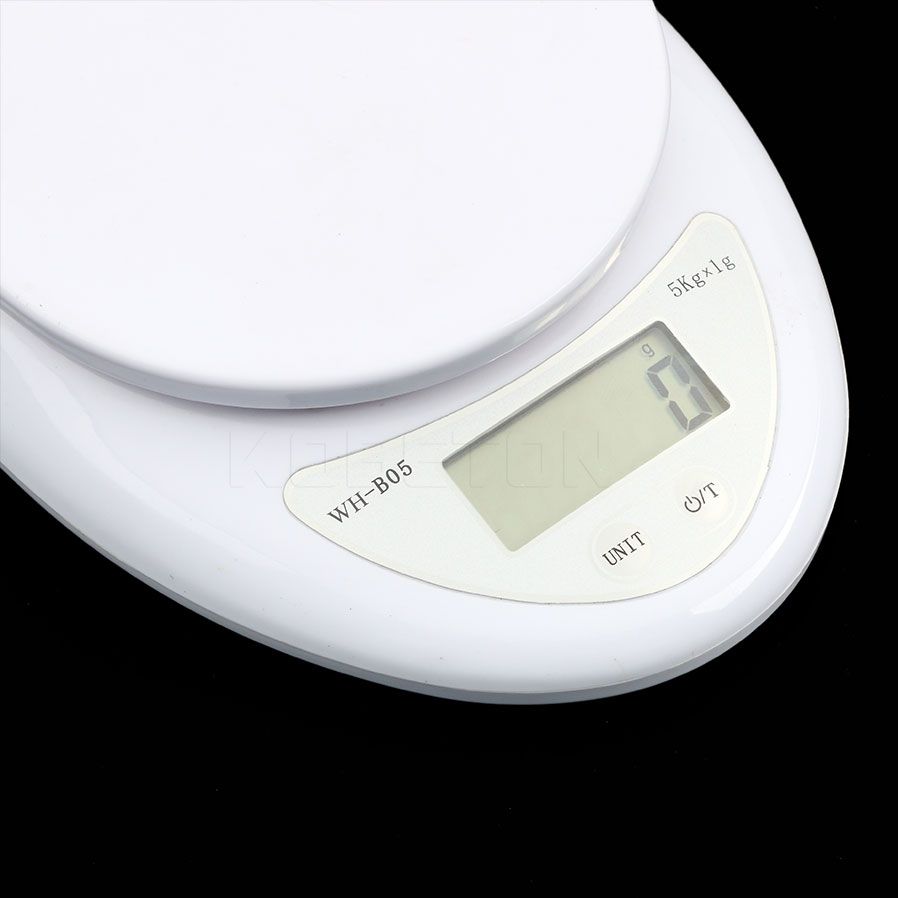 Digital Kitchen Scale 5kg/1g with 0.1g Precision Weight LED Portable for Measuring Food and Coffee Kitchen Tools