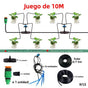 Drip Irrigation Kit for Garden and Patio with 4 Paths and 8L Automatic for Potted Plants and Green Plastic Lawn for Indoor and Outdoor Use
