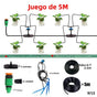 Drip Irrigation Kit for Garden and Patio with 4 Paths and 8L Automatic for Potted Plants and Green Plastic Lawn for Indoor and Outdoor Use