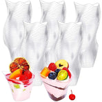 40PCS 100ML Disposable Plastic Dessert Cups, Transparent Party Tableware for Birthday and Christmas Celebrations at Home