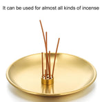 Brass Incense Holder - 9-Hole Incense Stick Burner with Ash Catcher, Decorative Incense Tray for Home, Office & Meditation, Indoor Incense Stand