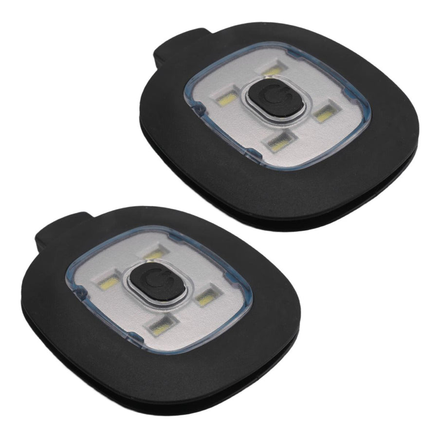2 USB Rechargeable Hat Lights, Interchangeable Headlamp for Cap, DIY Hat Light for Men and Women