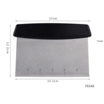 Stainless Steel Metal Griddle Scraper Chopper - Great as Dough Cutter for Bread and Pizza Dough - Multipurpose Kitchen Utensil