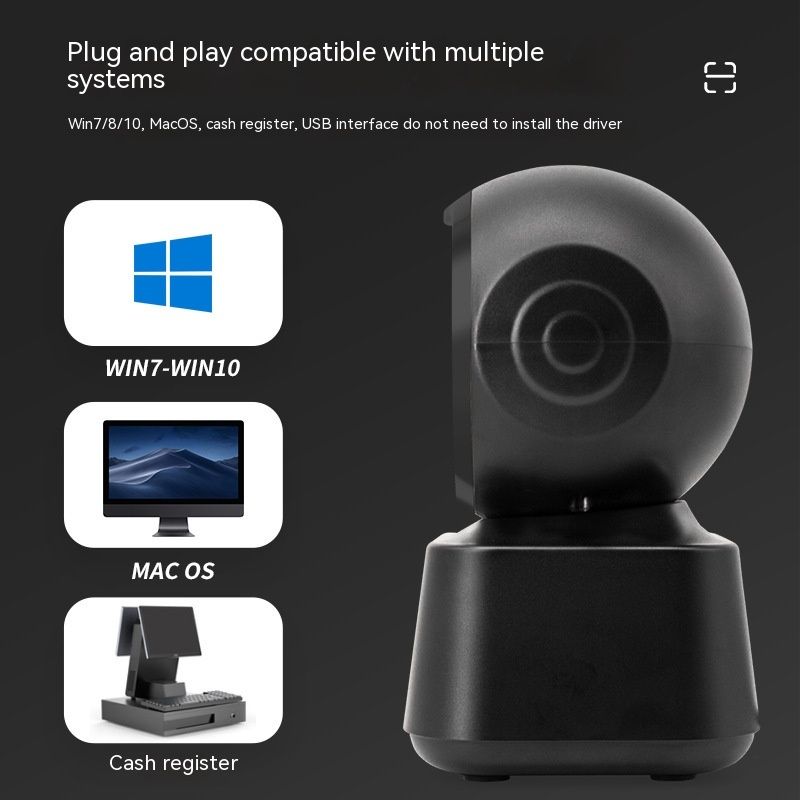 Desktop Barcode Scanner.Omnidirectional Hands-Free Barcode Reader. with Automatic Sensing Scanning Screen Scanning Platform