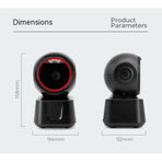 Desktop Barcode Scanner.Omnidirectional Hands-Free Barcode Reader. with Automatic Sensing Scanning Screen Scanning Platform