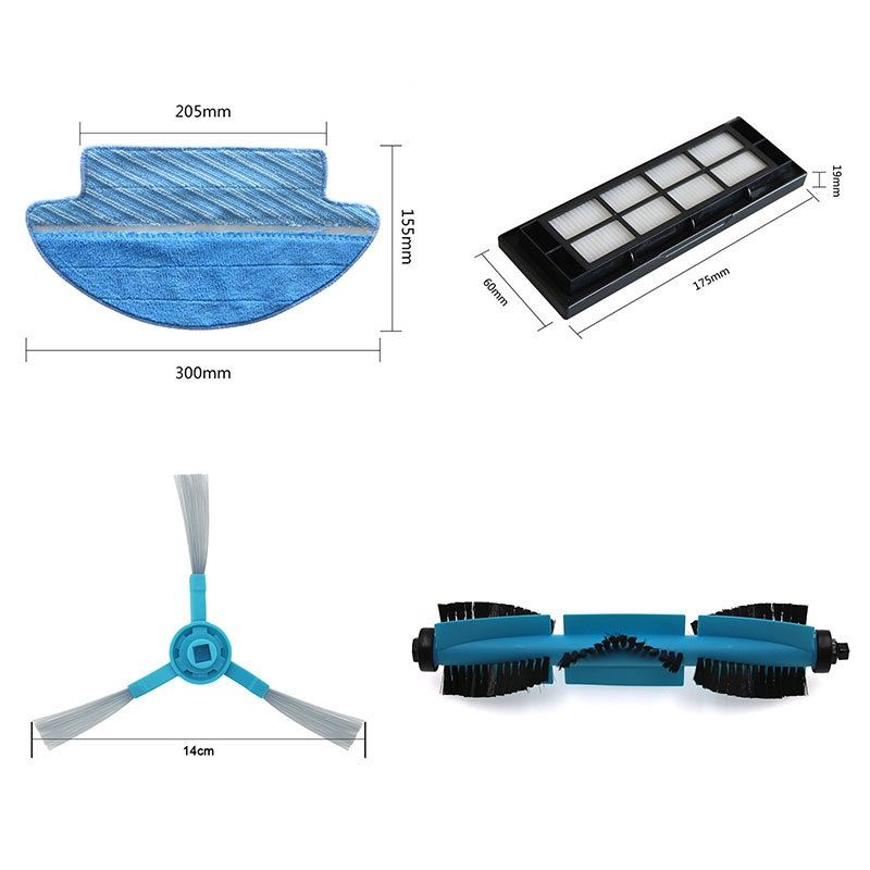 Roller Brush Filter Side Brush Water Tank Filter Series Vacuum Cleaner Parts Mop Pad Cloth Accessori