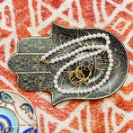 Exquisite Small Ceramic Jewelry Tray - Trinket Dish Evil Eye Decor, Ring Holder, Modern Boho Home Essentials