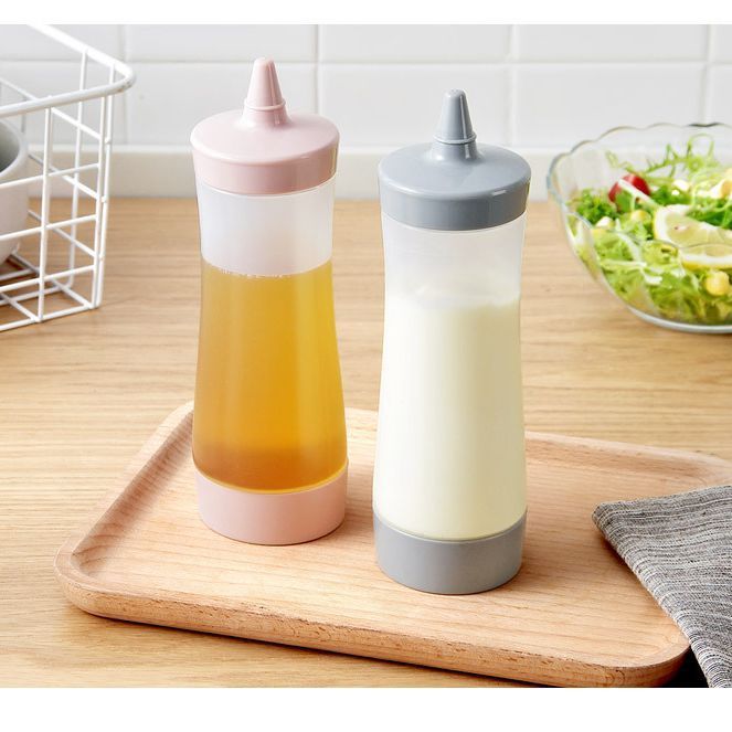 3 Pcs Squeeze Squirt Condiment Bottles Ketchup Mustard Sauce Containers for Kitchen Condiment (3 pcs)