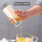 3 Pcs Squeeze Squirt Condiment Bottles Ketchup Mustard Sauce Containers for Kitchen Condiment (3 pcs)