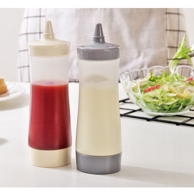 3 Pcs Squeeze Squirt Condiment Bottles Ketchup Mustard Sauce Containers for Kitchen Condiment (3 pcs)